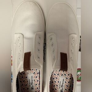 Ben Sherman Men's Size 10 White Canvas Sneakers Pete New